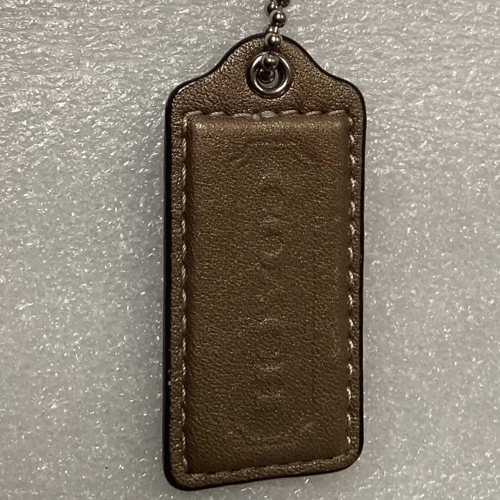 Coach Dark Beige Bag Tag/Hang Tag